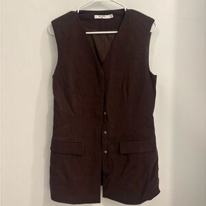 Brown Sleeveless Dress